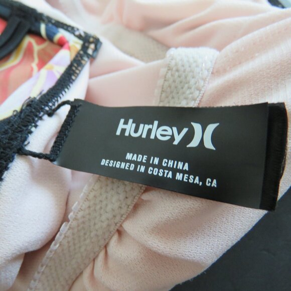 HURLEY Hawaiian Floral UPF 50+ Stretch Midweight One Piece Swimsuit - Size M - Picture 15 of 16